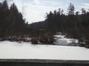 looking north from Bouchard Bridge on Beaver Brook