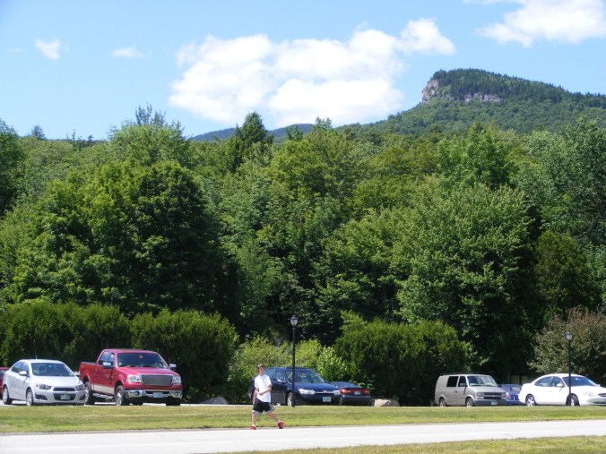 Mt. Pemi seen from U.S. 3 in Lincoln. Trailhead is off of I-93 in Franconia Notch; follow signs for The Flume.