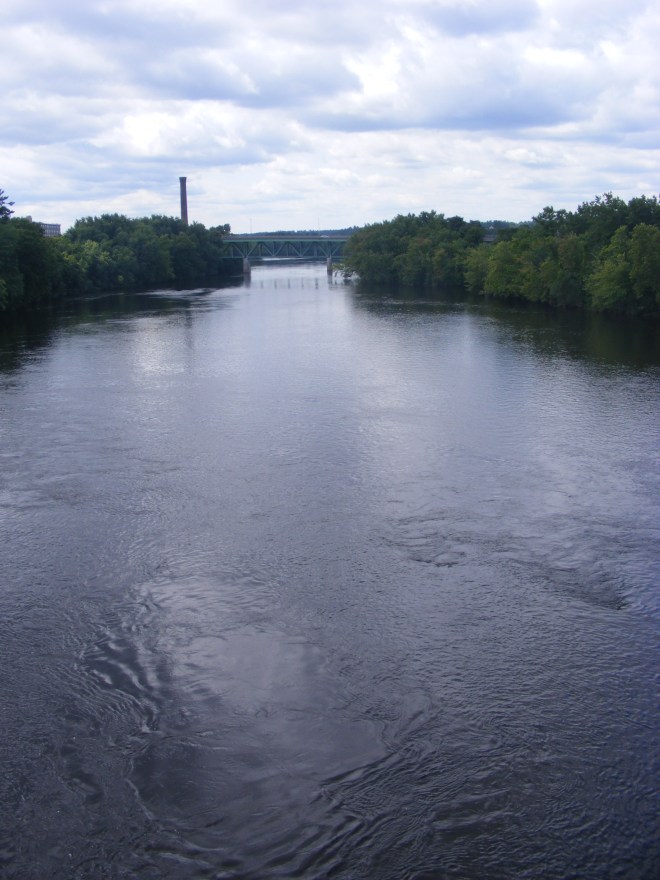 Looking south toward the Queen City Avenue bridge. 