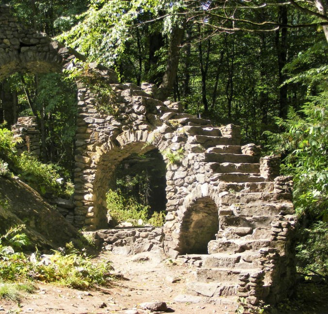 ruins of "castle" at Madame Sherri Forest, N.H.