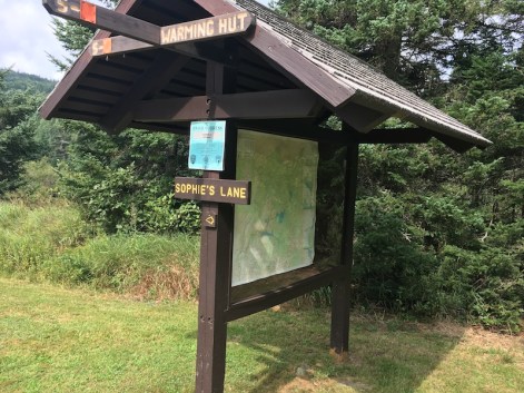snowmobile trail information kiosk, Pittsburg NH