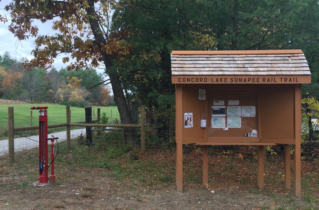 trailhead Concord-Sunapee rail trail, Concord NH